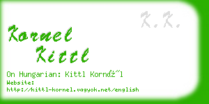 kornel kittl business card